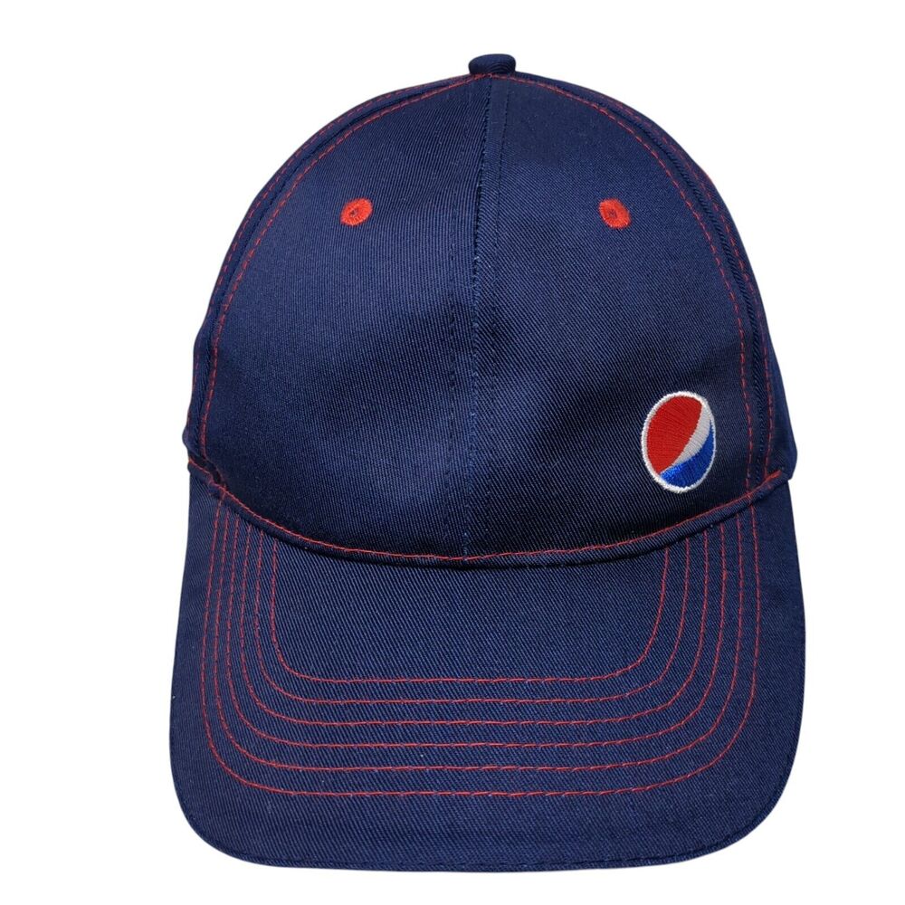Pepsi Strapback Hat Blue One Size Adjustable Embroidered 6 Panel Soda Gear
